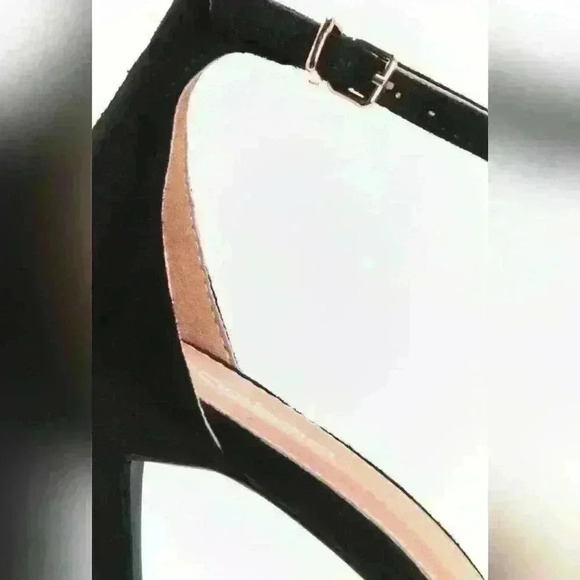 Women's Boohoo Evie 2 Part Black Sandals Heels Size 8 US, 5 UK $44 - Picture 4 of 4